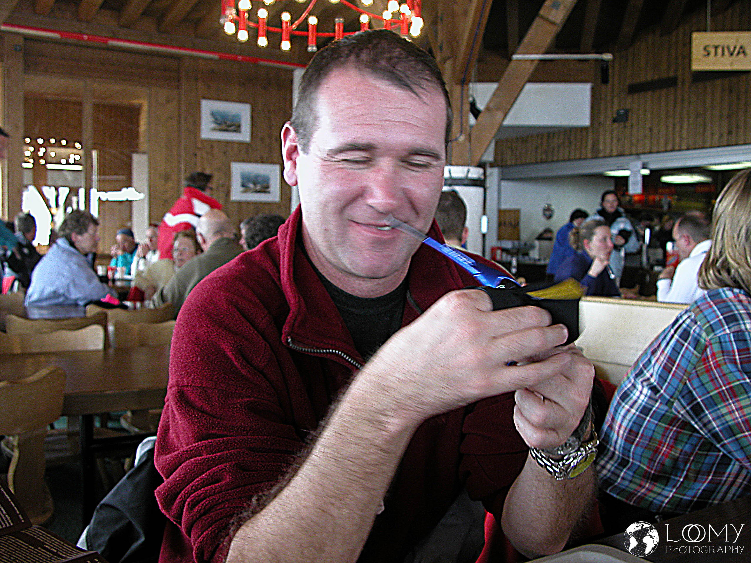 Christoph beim Mittagessen