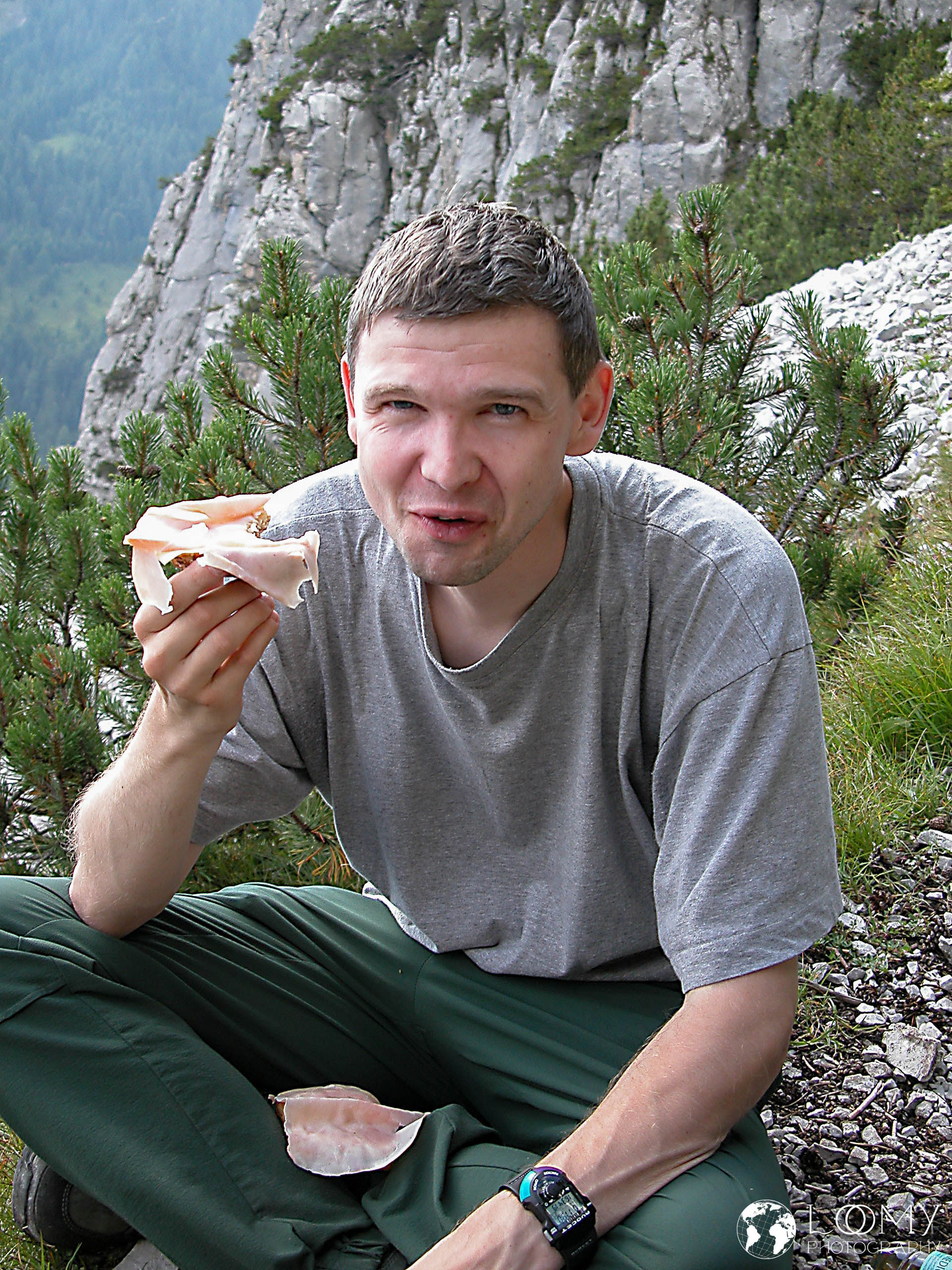 Jürgen bei der Jause