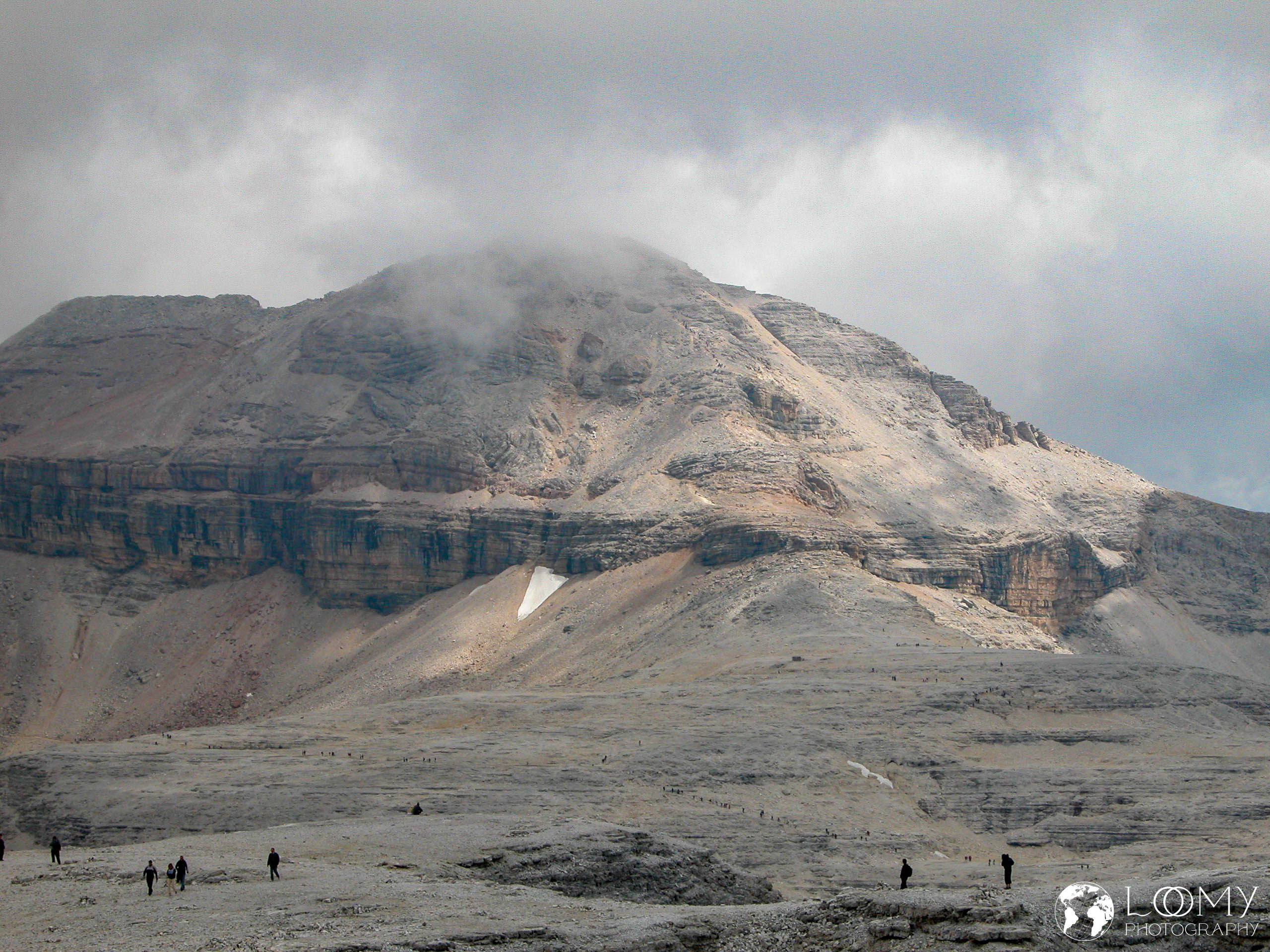Piz Boe im Nebel
