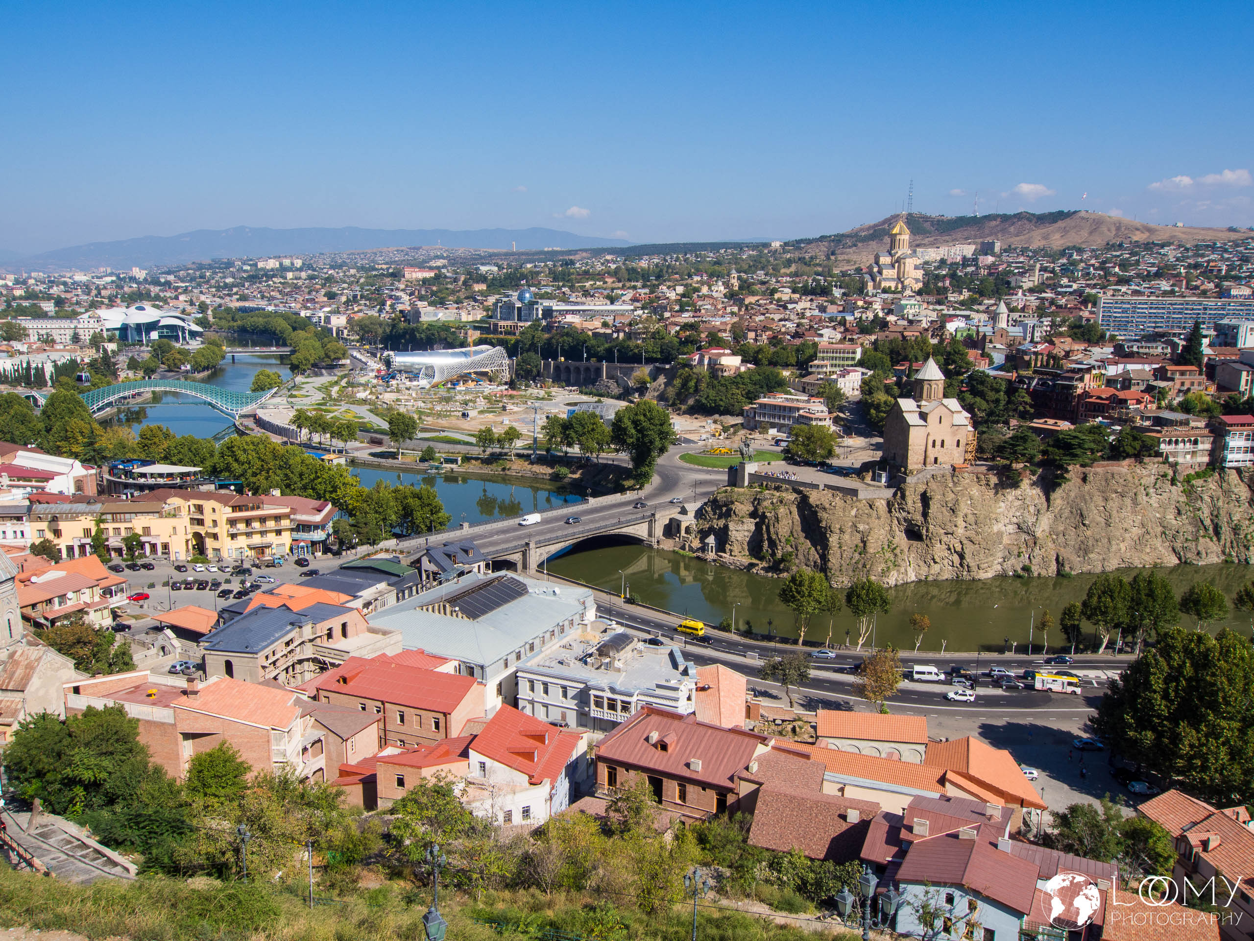 Blick von der Narikala Festung auf Tiflis