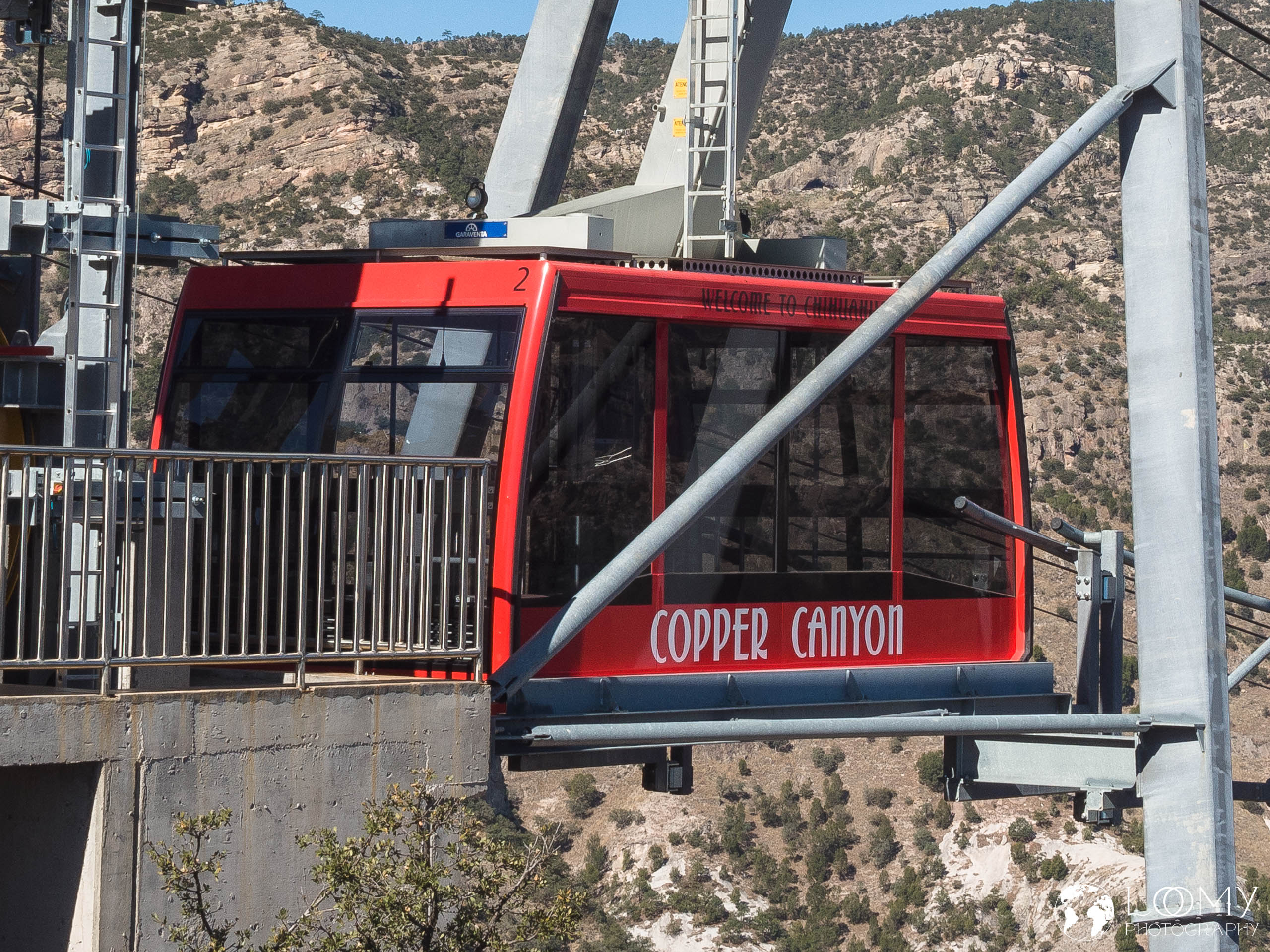 Seilbahn über die Schluchten
